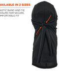 Skullerz 8941 Mesh Dreadlock Tube And Bump Cap Insert Black Large X Large shown from the back with tie closure