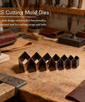 Seven Piece Leather Hole Punch Set With Diamond Shape Dies From 20mm To 50mm For DIY Leather Wallets Belts Purses And Crafts