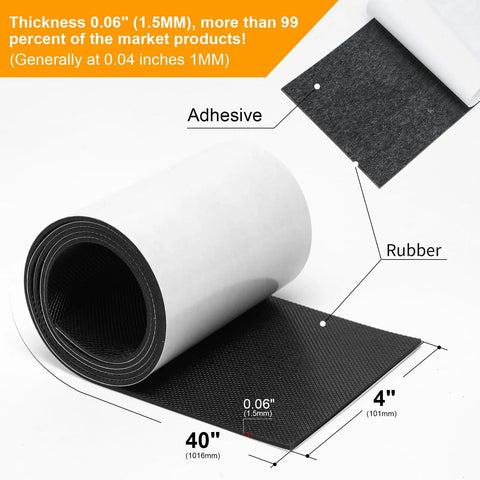 Non Slip Furniture Pads Self Adhesive Rubber Sheets 4 By 40 Inch Cuttable Anti Skid Pads for furniture stability