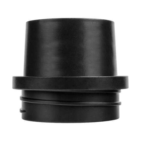 Front view of Screw End Quick Coupler For 4 Inch Hose With Left Hand Threaded Adapter Air Tight Connection For Shop Vac And Dust Collection