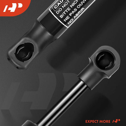 Bad Boss 130N Rear Engine Lid Lift Supports Gas Struts For Porsche 911 2012-2016 Coupe Convertible showing attachment ends and labeling.