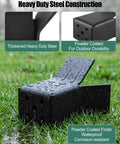 Heavy Duty Steel Slide Gate End Catch With Two Inch Receiver for Slick Sliding Gate Operation and Secure Yard Fence Alignment Built Damn Tough, waterproof finish.