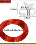 164 Ft Above Ground Pool Cover Cable And Winch Kit with 2.8x3.5 inch winch and 164 ft cable
