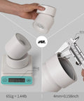 Dimmable LED Ceiling Spotlight Kit 2 Pack With 7W White Directional Accent Lights, weight and dimensions displayed.