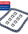 Front 420 Jackshaft Chain 42 Links Mini Bike Drive Chain Heavy Duty With 8 Master Links For Coleman CT200U