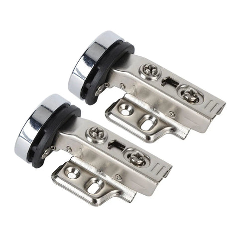 Soft Close Glass Door Hinges With Hydraulic Damping For Cabinets And Bookcases Stainless Steel 2 Pack Straight Arm Full Overlay 18mm