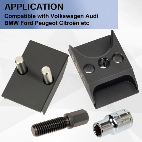 Universal Suspension Strut Split Hub And Steering Knuckle Spreader Tool For VW Audi BMW Ford Peugeot And Citroen components shown