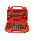 Brass And Steel Punch Set With Double Faced Hammer, 15 Piece Tool Kit In Compact Blow Mold Case For Metalworking, Woodworking, And Jewelry Making