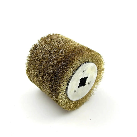 Kick Ass Woodworking Polishing Wheel Brush Set With 120 MM Outer Diameter And 100 MM Length, steel wire brush for polishing and sanding.