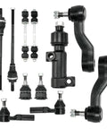 Front Upper Control Arm With Ball Joint Replacement Kit For Chevy Express And GMC Savana Vans, 11 Piece Set, Fits 2003-2008 Models, Beefed Up Suspension Upgrade For Better Handling And Ride Quality, black steel parts