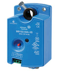Electric Non Spring Return Actuator M9104 With 4 Nm Torque Floating Control M3 Screw Terminals Quick 30 Second Travel Time Quiet Operation Synchronous Drive Keeps Rotation Time Consistent Despite Load Two Position Zone Applications. blue HVAC damper actuator, M9102-IGA-3S, 2Nm, 24V AC, screw terminal