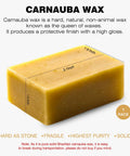 Premium Pure Brazilian Carnauba Wax Paste Stick For Wood Polish And Furniture Buffing Compound 1.9x3.1 inch yellow block
