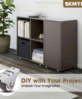 Smooth As Butter Low Profile Mini Caster Wheels 1.25 Inch For Home Furniture Drawers And Storage Bins Quiet TPR Glides Roll Like A Dream Four Pack Brown attached to modern furniture.