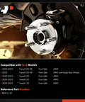 Close-up of front wheel bearing and hub assembly 6 lug for Ford Transit 150 250 350 and Transit 350 HD AWD 2020-2023