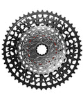 GX Eagle T-Type XS-1275 12 Speed Cassette 10-52T For XD Driver Black Silver with X-Sync Tooth Design, top view