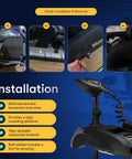Quick-release trolling motor bracket installation on MotorGuide Xi series