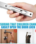 Two Sets Stainless Steel Flush Bolt For Double Doors Hidden Slide Bolt Latch Security Lock With Vertical Installation Easy To Install With Screws No Fuss Works On Wood And French Doors Durable Door Hardware For Smooth Quiet Locking And Clean Look – shown in hand for size comparison