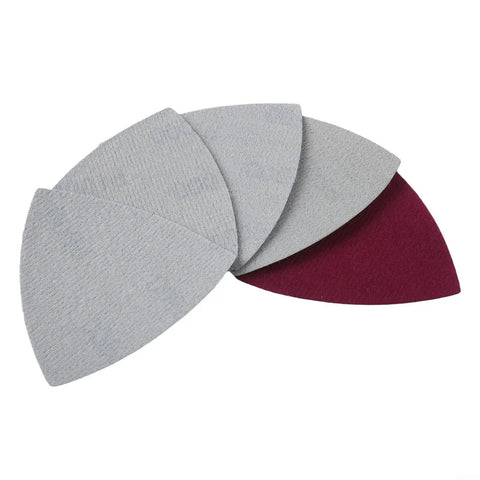 Grab These 50 Pcs Crazy Useful Triangle Sanding Sheets Made From Tough Silicon Carbide For Wet Dry Use Perfect Grit Range 800 To 5000 For Detail Sanders That Crush Wood And Metal Polishing Jobs With Ease, showing various triangle sanding sheets.
