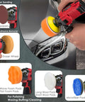 Battery Powered 12V Mini Car Buffer Polisher Beast Pro Grade Kit polishing car headlight with various pads