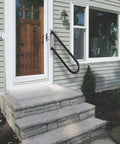 2 Pack 27.5 Inch Black Stair Handrails For 1 To 3 Steps Outdoor And Indoor Wall Mounted Grab Bar Porch And Garage Safety Rails