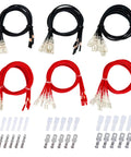Speaker Wire Connector Kit With 30 Insulated Spade Terminals For 18AWG Cable Including 2.8mm 4.8mm 6.3mm Red Black