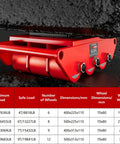 Heavy Duty Machinery Moving Skates With 360 Degree Swivel Casters For 8 To 18 Ton Industrial Equipment close-up showing red durable skate design.