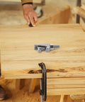 Heavy Duty M8 Double Jaw C Clip Caliper Hook Screwclamp Forged From Knockout 304 Stainless Steel on wood for workshop use