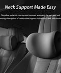 Ergonomic Car Lumbar Support Pillow And Neck Rest Kit For Mini John Cooper Works Electric 2025 2026 with concave neck support design.