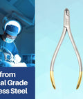 Orthodontic Distal End Wire Cutter With Large Handle, Tungsten Carbide Inserts, Safety Lock, Made from Medical Grade Stainless Steel