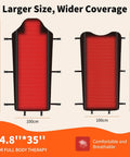 Full Body Red Light Therapy Mat With 2704 LEDs Dual Wavelength 660nm And 850nm Two In One Light Blanket size comparison diagram