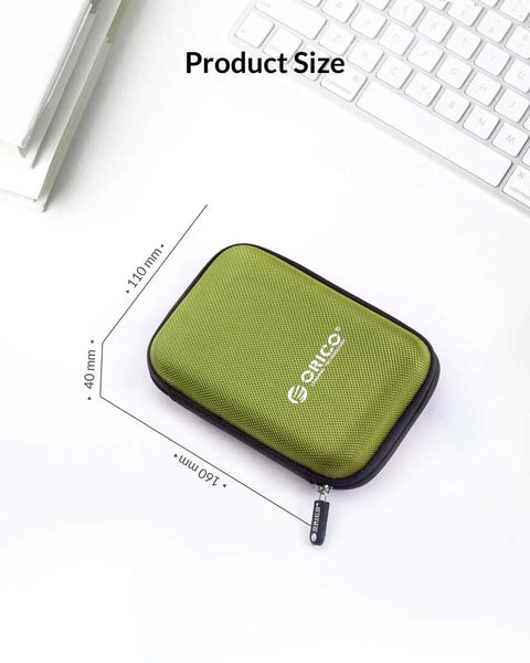 Keep Your Gear Tight With This Tough 2.5 Inch Hard Drive Case Designed For External SSD Storage And Portable Electronic Organizer featuring size dimensions.