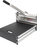 20 Inch Pro Edge Laminate Floor Cutter And Vinyl Plank Trimmer With Heavy Steel Ball Bearings LED Illumination Kit showing aluminum frame and cutting surface.