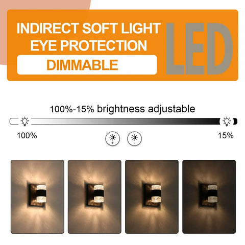 Slick Black Outdoor LED Wall Light Cylinder Sconce With Dual Up Down Lighting 120V 10W Warm Dimmable brightness demo