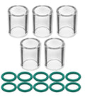 Number 10 Cup And O Ring Set For WP 17 18 26 And WP 9 20 TIG Welding Torches 15 Piece Replacement Kit Includes 5 Cups And 10 Temperature Resistant O Rings