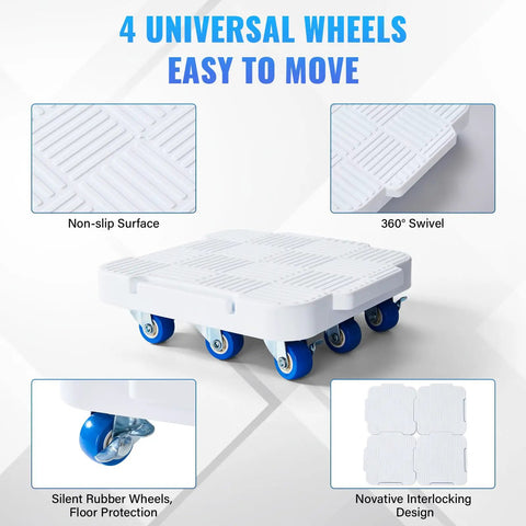 DoReFaSol Connectable Appliance Rollers And Heavy Duty Furniture Sliders With 36 Wheels Moving Dollys for easy mobility and floor protection.