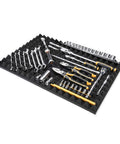 Trap Mat Universal Tool Drawer Liners Four Piece Low Profile Mats That Fit Two Inch And Up Segmented Sixteen By Twenty Two Inch