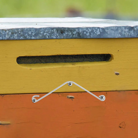 Get Your Bees Buzzing With These Sturdy 10 Pc Beehive Frame Spring Clamps And Curved Clips For Easy Beekeeping Tool Kit Setup And Fastener Jobs on yellow hive