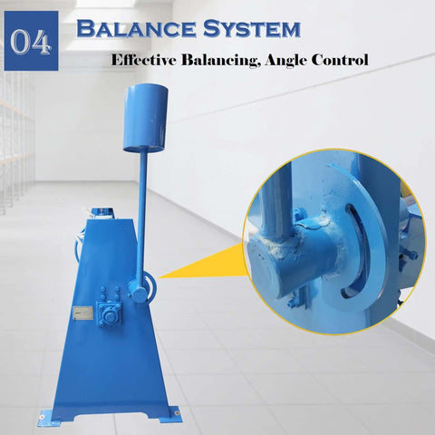 Close-up view of balance system on 1.5x1300 Manual Press Brake 51-Inch 16-Gauge Capacity Heavy-Duty Box And Pan Brake.