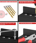 Steps to use 39 Piece Screw Extractor Set With Left Hand HSS Drill Bits to remove damaged screws and bolts.