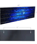 Horizontal Slatwall Panel With Laminated Star Universe Galaxy Art 40 Inch Wide 12 Inch Tall Pre Laminated MDF Display Panel