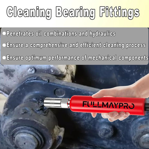 All In One Zerk Fitting Cleaner Tool With Penetrating Fluid And Hydraulic Flush cleaning bearing fitting