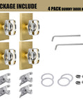 Dope Glass Crystal Dummy Door Knob Set For Interior Doors Hall Closet Non Turning Single Side Inactive 4 Pack Satin Brass Finish