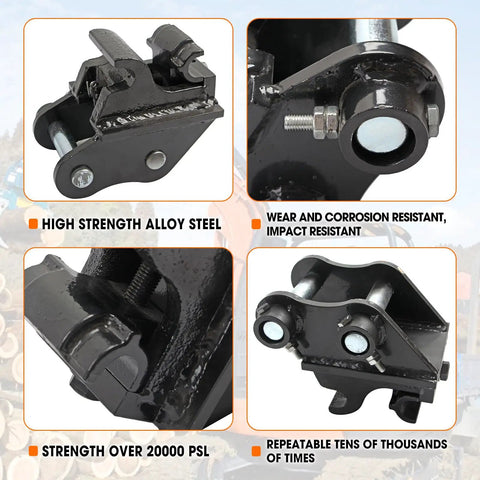 High strength alloy steel Quick Change Hitch Attachments for Mini Excavators up to 3 Tons, No Brainer Hook Coupler System