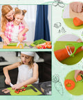 Kinggrand 13-piece Montessori toddler kitchen tool set with kid-safe knives, crinkle cutter, peeler and cutting boards
