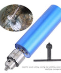 Go To Portable Electric Hand Drill Kit For Wood Crafting And Polishing with blue aluminum alloy and adjustable speed