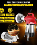Heavy Duty Electric Drain Snake Pipe Unjammer Featuring Tough Manganese Steel Coil And Swappable Cutters To Blast Away Nasty Kitchen And Bathroom Gunk Clogs Fast with copper wire motor.