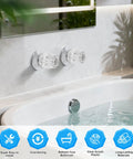 2 Piece Bathtub And Shower Knob Replacement Kit For Price Pfister Verve And Windsor Tub Shower Faucets with clear acrylic hot and cold handles