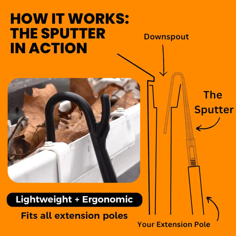 Gutter Cleaning Tool Attachment No Ladder Needed That Unclogs Downspouts From The Ground Flexible Clog Remover For Home Gutter Services And Roof Leaf Removal