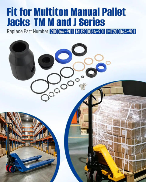 Heavy Duty Hydraulic Jack Seal Kit Straighten Out A Leaking Pump Quick Compatible With Manual Pallet Jack Ram Repair Overhaul Kit TM M J Series Gasket Replacement