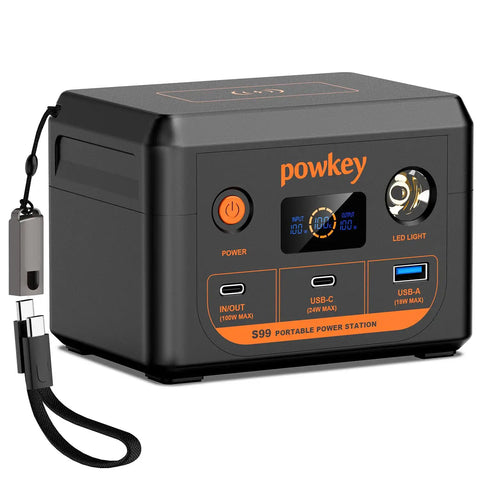 Laptop Power Station Your Go To 100W Portable Charger With 96Wh LiFePO4 Battery PD 3.0 Fast Charge USB C Multi Port